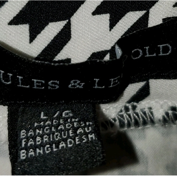 Jules & Leopold Black and White Wide Leg Pants - Picture 3 of 10